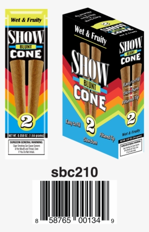 Show Blunt Cones 2ct X 15pouches Wet & Fruity - Wet And Fruity Blunt