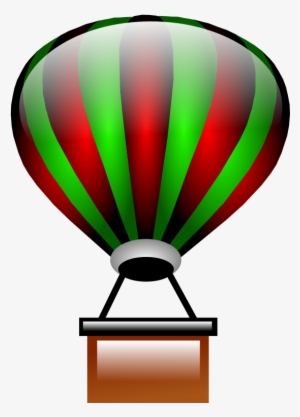 Hot Air Balloon Clip Art Png - Red And Green Hot Air Balloon