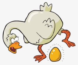 The Goose That Laid - Goose Laying Golden Egg Card