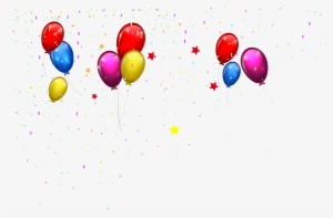 Svg Transparent Download Birthday Cake Happy To You - Balloons And Confetti Png