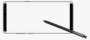 Front View Of A Semitransparent Galaxy Note8 In Landscape - Samsung Galaxy Note 8 Png