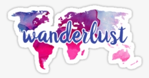 Wanderlust Watercolor By Kayceedesigns - Stampmagick World Map Wall Decal For Home Or Office
