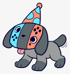Joycon Dog-partyhat - Switch Joy Con Dog