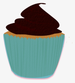 Turquoise Brown Cupcake Clip Art By Wisp - Clip Art