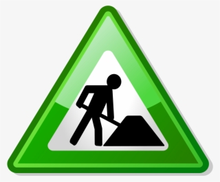 Warning - Under Construction Icon Green