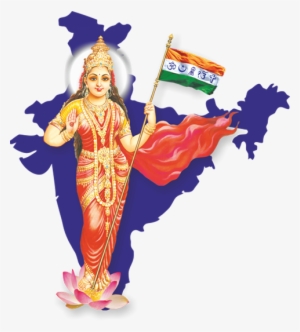Bharat Mata - India Map With Bharat Mata