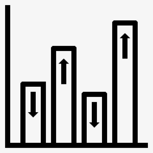 Company Business Statics Chart Growth Loss Trend - Parallel