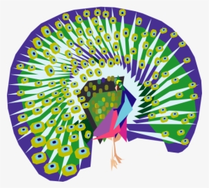 Peacock Clip Art Animal Download Vector Clip - Stylized Peacock Wall Clock