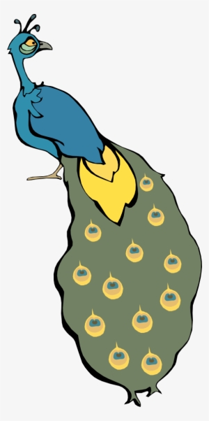 Cartoon Peacock Svg Clip Arts 294 X 590 Px