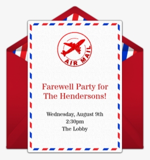 Farewell Air Mail Online Invitation - Punchbowl.com