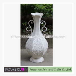 Classic Modern Tall Vase With Plate Brass Metal Flower - Vase