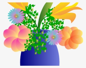 Vase Clipart Spring Flower - Vase Of Flowers Clipart