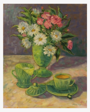 Jade-lte And Flowers - Zinnia