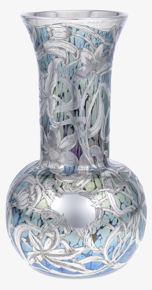 Loetz Silvered And Marbled Art Glass Vase