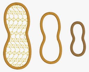 Peanut Applique Embroidery Design - Inch