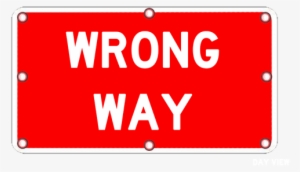 Flashing Wrong Way Sign - Wrong Way Sign Png
