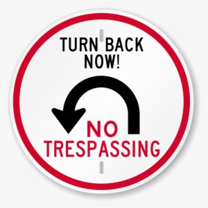 U Turn Sign Transparent Images - Private Road, No Trespassing, No Hunting Sign, 24"