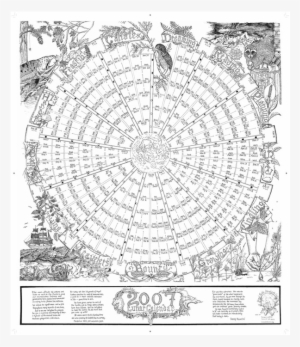 B Printed Illustrated Calendar - Illustrated Black White Calendar