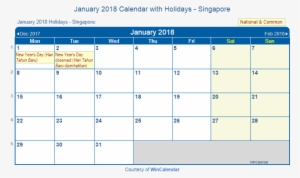 Win Calendar January 2018 Printable Calendar 2018 Printable - Calendar August 2018 Singapore