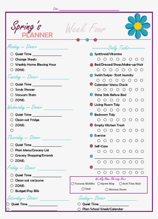 Includes Weekly Chores - Planner Daily For Moms