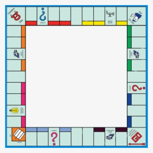 Monopoly Blank Frame Photoframe Game Gameboard Boardgam - Blank Monopoly Board