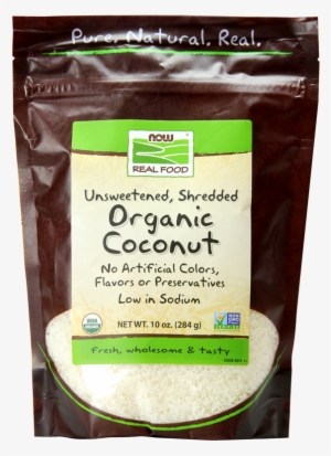 Coconut, Organic Shredded - Now Real Food Coconut