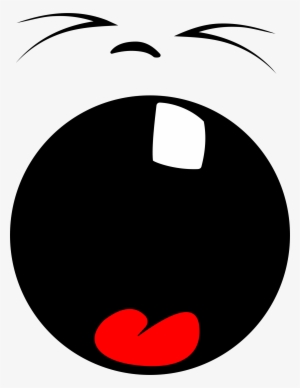 Yawning Smiley Face - Yawn Mouth Clipart