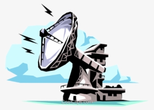 Dish Antenna Royalty Free Vector Clip Art Illustration - Illustration
