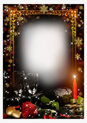 Christmas Frame Romantic Winter Eveni, Christmas Frame - Romantic Photo Frames Png