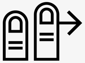 Swipe Right Symbol Of Two Fingers Outlines Comments - Gesture