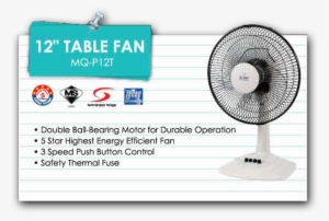 12" Table Fan Mq-p12t - Table Quiz Poster