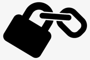 Chain And Locked Padlock Vector - Padlock