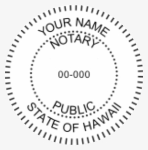 Hawaii Notary Self Inking Round Trodat Stamp - Dallas Notary Public