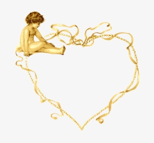 This Incredible Vintage Graphic Is From An Antique - Golden Frame Baby Png