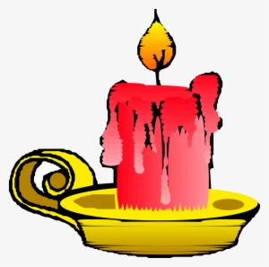 Deepavali Lamp Clipart - Cartoon Candle With Flame