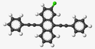 2 Chloro 9,10 Bis Anthracene 3d Balls - Cu Py 4 Structure