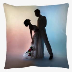 Wedding Couple Silhouette Groom And Bride On Colors - Bridegroom