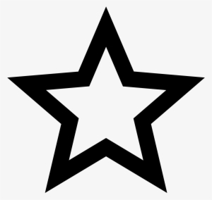 Star Outline With Star Circle - Star Outline Svg