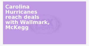 Carolina Hurricanes Reach Deals With Wallmark, Mckegg - Circle