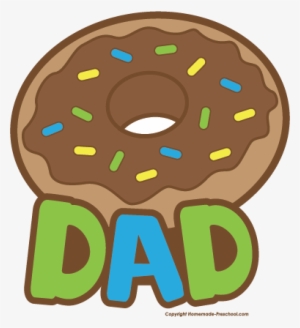 Doughnut Clipart Powdered Donut - Father's Day Donut Clipart