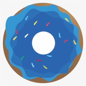Doughnut Clipart Transparent Background - Blue Pencil