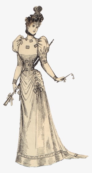 Victorian Vintage Woman - Victorian Woman Illustration Png