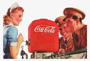 Vintage Coca Cola Advertising Feat Woman Transparent - Coca Cola
