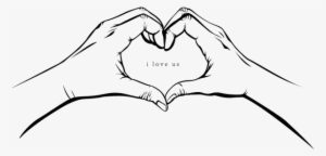 Choose Color - Heart Hand Black And White Png