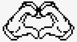 Heart Hands - Love Pixel Art Minecraft