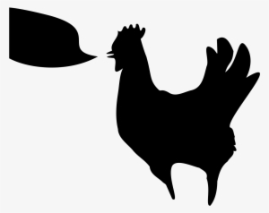 Rooster Silhouette Clipart - Chicken