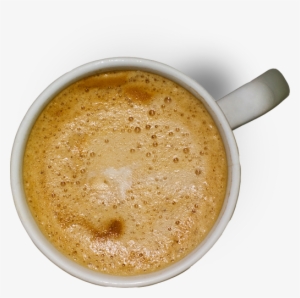 Coffee Cup With Roasted Coffee Beans - Coffee Mug Top Png