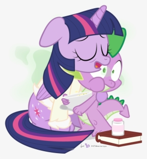 Dm29, Bathrobe, Clothes, Duo, Female, Food, Germs, - Spike And Twilight Cuddle