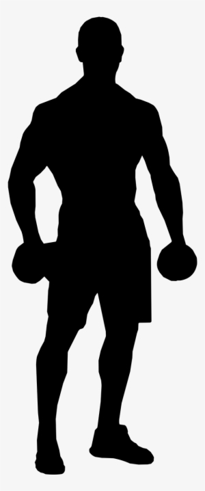 Silhouette Athletic Body - Man Fitness Figure Vector