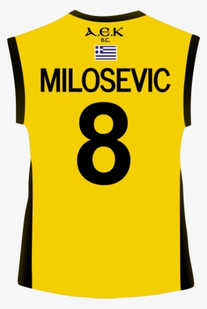 Open - Yellow Basketball Jersey Back View